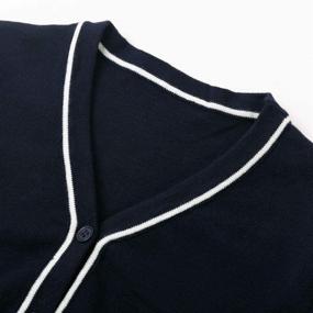 img 2 attached to 👕 Boys' Clothing - Curipeer V Neck Cardigan Sweater Uniform