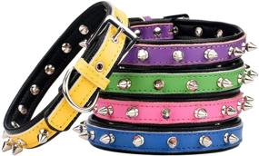 img 2 attached to 🐾 Aolove Spiked Studded Padded Leather Pet Collars: Ideal for Cats, Puppies, Small, Medium, & Large Dogs