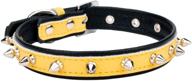 🐾 aolove spiked studded padded leather pet collars: ideal for cats, puppies, small, medium, & large dogs логотип