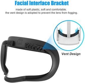 img 2 attached to AMVR Resilient VR Facial Vent Soft Interface Bracket & Anti-Leakage Light PU Leather 🔥 Foam Face Cover Replacement Pad - Custom Comfort 7-Piece Set for Oculus Quest 2 (Black, 7-in-1)