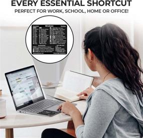 img 3 attached to 🖥️ SYNERLOGIC Windows OS Reference Keyboard Shortcut Sticker - Black Vinyl (Made in USA), Laminated, Non-Residue Adhesive, for PC, Laptop, or Desktop SM: 3"x2.5