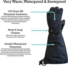 img 2 attached to N'Ice Caps Little Kids 100g Thinsulate Elbow Length Waterproof Snow Gloves: Warm & Dry Protection for Children