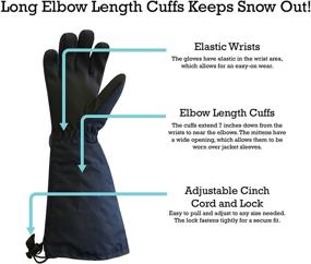 img 1 attached to N'Ice Caps Little Kids 100g Thinsulate Elbow Length Waterproof Snow Gloves: Warm & Dry Protection for Children