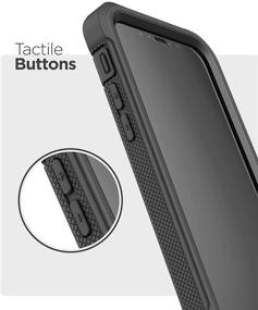 img 1 attached to 📱 Premium Full-Body Protective Case with Belt Clip - Specifically Designed for iPhone 12/12 Pro, Encased BallisticShield Cover with Screen Protector for Enhanced Safety and Durability (Black)