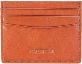 img 4 attached to 👛 Premium Calfskin Leather Blocking Wallet by Parrigai: Sleek Minimalist Design