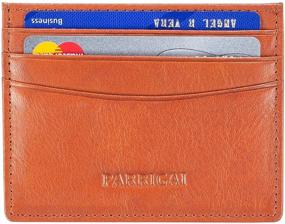 img 2 attached to 👛 Premium Calfskin Leather Blocking Wallet by Parrigai: Sleek Minimalist Design