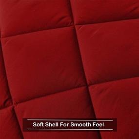 img 1 attached to 🛏️ Basic Beyond Down Alternative Comforter Set (Queen, Black/Red) - Reversible with 2 Pillow Shams: Ideal Bed Comforter for Every Season