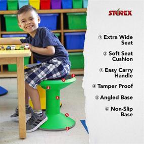 img 2 attached to Storex Wiggle Stool – Active Flexible Seating For Classroom And Home Study