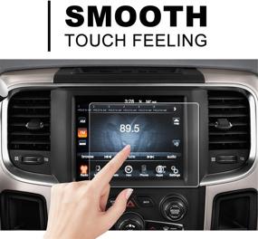 img 3 attached to 📱 [2PCS] LFOTPP for 8.4-Inch 2013-2021 Dodge Ram Uconnect PET Plastic Screen Protector - Reliable Navigation Center Touch Media Protective Film 8.4-Inch