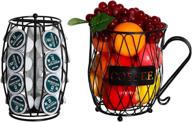 pag metal wire coffee pod basket and holder stand, black: organize and display your coffee pods in style! логотип