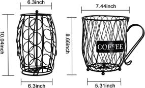 img 3 attached to PAG Metal Wire Coffee Pod Basket and Holder Stand, Black: Organize and Display your Coffee Pods in Style!