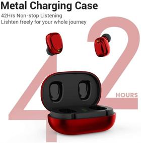 img 1 attached to BNCHI True Wireless Earbuds Bluetooth 5.0 Headphones with Metal Charging Case - Super Stereo, Noise Cancellation, Touch Control, 42 Hours Playback - iPhone and Android (White)