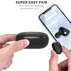 img 2 attached to BNCHI True Wireless Earbuds Bluetooth 5.0 Headphones with Metal Charging Case - Super Stereo, Noise Cancellation, Touch Control, 42 Hours Playback - iPhone and Android (White)
