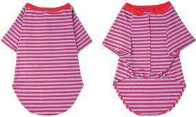 img 3 attached to 🐶 Stylish and Comfortable Petroom Large Dog Striped T Shirt: Cute, Oversized, and Breathable Cotton Vest for Medium to Large Dogs