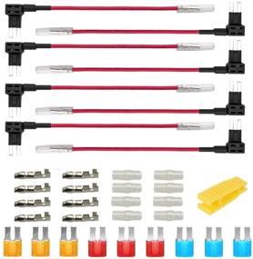 img 4 attached to 💡 Gebildet 8pcs 12V-24V Add-a-Circuit Micro 2 Fuse Tap Kit: Piggy Back Blade Fuse Holder with Wire Harness, 9pcs Micro 2 Fuse (5A 10A 15A) and Fuse Puller