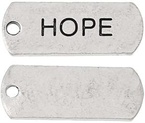 img 1 attached to JGFinds Faith Hope Love Message Tag Charms - Silver Tone, 87 Pack - Perfect for Jewelry Making & Crafts!