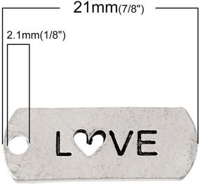 img 2 attached to JGFinds Faith Hope Love Message Tag Charms - Silver Tone, 87 Pack - Perfect for Jewelry Making & Crafts!