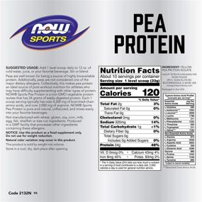 img 3 attached to 🌱 NOW Sports Nutrition Pea Protein 24g | Easy Digestion | Natural, Unflavored Powder | Beige 12 Oz