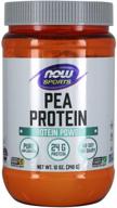 🌱 now sports nutrition pea protein 24g | easy digestion | natural, unflavored powder | beige 12 oz logo