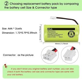 img 1 attached to 🔋 Аккумуляторы для беспроводного телефона iMah BT800 BT8300 2,4V 750mAh - совместимы с AT&T, VTech, Motorola (3 шт.)