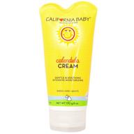 🌼 california baby calendula moisturizing cream: plant-based skin hydrator for sensitive skin, vegan friendly, soothes dryness & irritation, 6oz logo