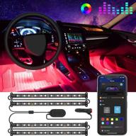 🚗 govee interior lights for car: app-controlled smart car lights with diy and music mode, waterproof rgb led 2-lines design, under dash car led lights with car charger, dc 12v logo