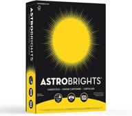 neenah astrobrights colored cardstock solar yellow – 8.5” x 11”, 250 sheets (65 lb/176 gsm, 21738) logo