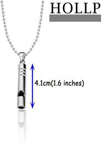 img 3 attached to HOLLP Coach Whistle Necklace - Emergency Survival Referee Whistle for Sports Training, Pets Training, Coaches, Referees, Lifeguards, Camping, Hiking