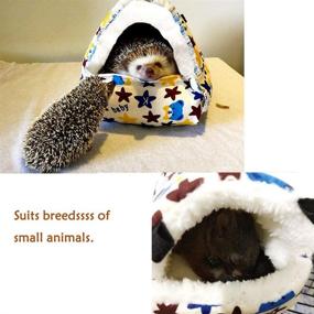 img 1 attached to 🐾 Winter Warm Small Animals Bed: Cozy Hedgehog Bed for Cute Hamsters, Guinea Pigs, Degus & Birds