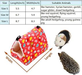 img 2 attached to 🐾 Winter Warm Small Animals Bed: Cozy Hedgehog Bed for Cute Hamsters, Guinea Pigs, Degus & Birds