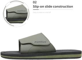 img 2 attached to NORTIV Memory Comfort Lightweight Men's Sandals: Optimized Shoes for Enhanced Comfort