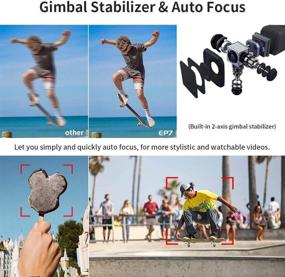 img 1 attached to ORDRO EP7 Camcorder 4K Video Camera: Portable FPV Vlog Camcorder for Head-Wearable Recording with Gimbal Stabilizer, Remote Control, and 64GB Micro SD Card
