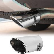 jecar stainless steel exhaust tail for toyota 4runner, jeep wrangler jl jlu, compass - 3.1inch pipes, rear tail muffler tip logo