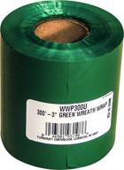 🌿 floracraft full stretch polyethylene wreath wrap - 3 inch x 300 feet - vibrant green | versatile & durable for all wreath design needs логотип