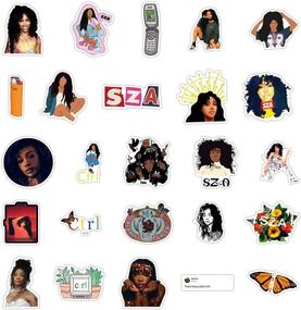 img 2 attached to 🎵 SZA Ctrl Vinyl Stickers (50pcs) - Singer Laptop Stickers for Water Bottle, Phone, Luggage, Skateboard, Bike, Guitar, Bumper - Cool Waterproof Decals