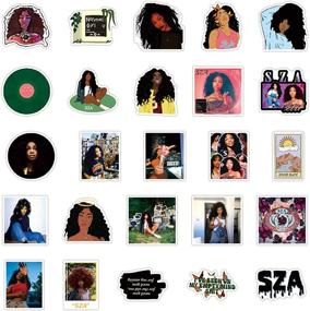 img 1 attached to 🎵 SZA Ctrl Vinyl Stickers (50pcs) - Singer Laptop Stickers for Water Bottle, Phone, Luggage, Skateboard, Bike, Guitar, Bumper - Cool Waterproof Decals