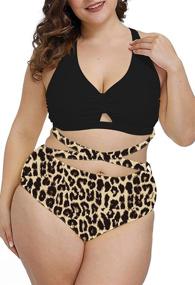 img 4 attached to 👙 Kisscynest Waist-High Women's Swimwear & Cover Ups for Flattering Bathing Suits