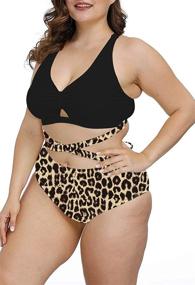 img 2 attached to 👙 Kisscynest Waist-High Women's Swimwear & Cover Ups for Flattering Bathing Suits