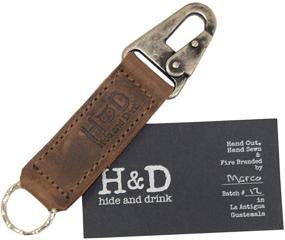 img 1 attached to 🔑 Handcrafted Leather Keychain Accessory with Extended Warranty