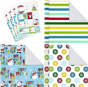 img 1 attached to 🎁 Hallmark Christmas Gift Wrapping Set, Family - 3 Rolls of Wrapping Paper, 10 Assorted Gift Bags, 32 Gift Tag Stickers
