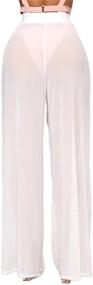 img 1 attached to 👙 Stylish and Comfortable RUEWEY Swimsuit Elastic Palazzo Trousers: Perfect Women's Clothing for Poolside and Beyond