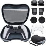 🎮 ps5 wireless controller carrying case with protective cover - yuanhot accessories kit including travel case, hard shell, thumb stick caps, and trigger extensions logo