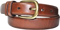 danbury padded leather double brown men's accessories and belts logo