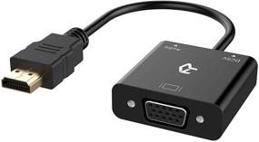 img 4 attached to Преобразователь адаптера Rankie 1080P HDMI в VGA (мужской к женскому) с аудио для ПК, монитора, проектора, ЖК-телевизора, Xbox и других устройств - активное решение для ЖК-телевизора.