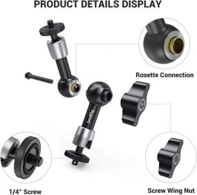 img 3 attached to 📺 SMALLRIG 5.5" Регулируемый силовой артикулирующий рычаг с трением (2065) для ЖК-мониторов и светодиодных фонарей - Резьбовое крепление