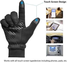 img 3 attached to 🧤 HiCool Touch Screen Winter Gloves for Men and Women - Thermal Driving and Running Head Gloves for Outdoor Sports, Warm and Stylish
