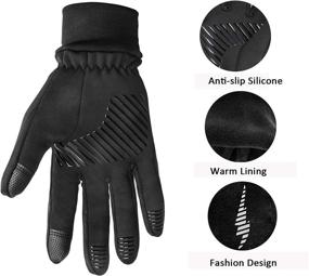 img 2 attached to 🧤 HiCool Touch Screen Winter Gloves for Men and Women - Thermal Driving and Running Head Gloves for Outdoor Sports, Warm and Stylish