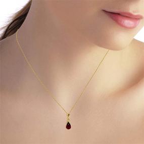 img 2 attached to 💎 14k Solid Gold Necklace with Natural Briolette Garnet Pendant - Galaxy Gold GG, 2.5 Carat