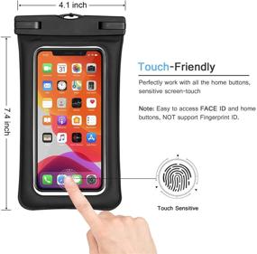 img 2 attached to 📱 Waterproof Phone Case: IFCASE Universal Dry Bag Pouch for iPhone 12 Pro Max, Samsung Galaxy S21, and more (Black)