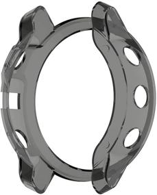 img 3 attached to 📱AWADUO ТПУ прозрачный защитный чехол для Garmin Fenix 6S - мягкий и прочный, черный TPU